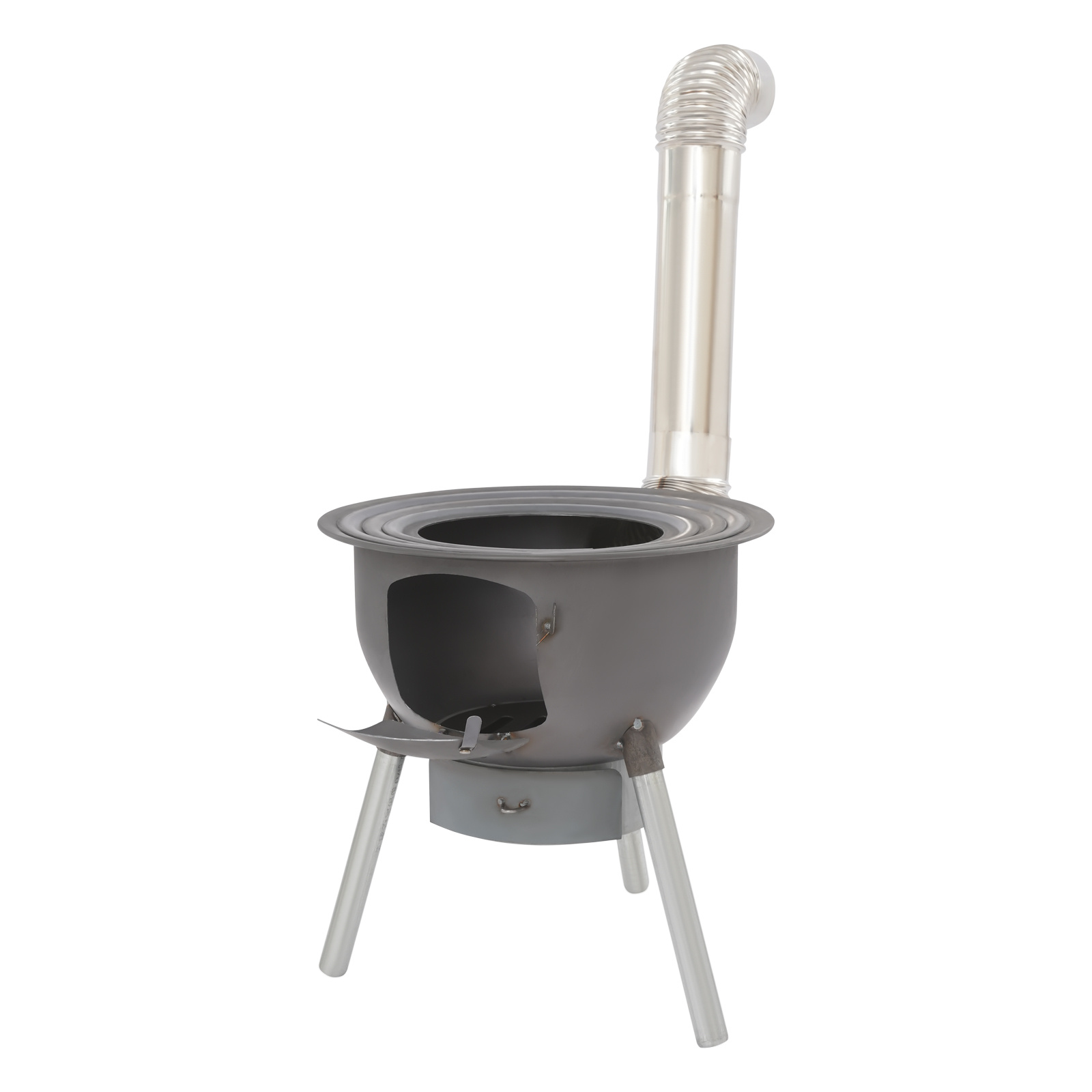 Image of 1pc Black Multifunctional Wood Burning Stove, Camping Wood Stove, Portable Wood Stove For Camping