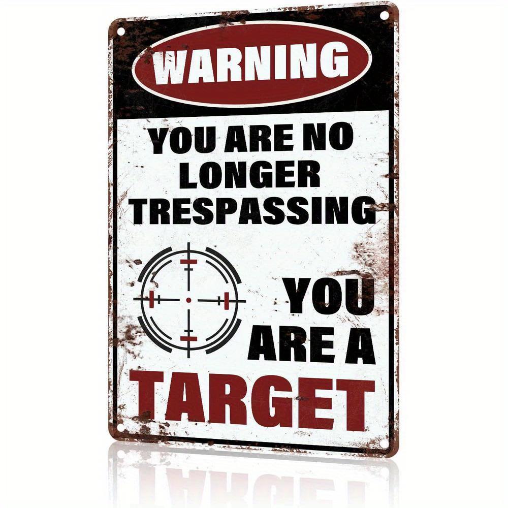 no trespassing sign sold on Temu United States