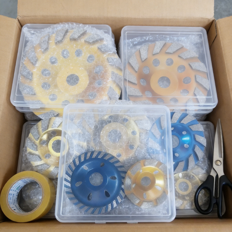 5pcs 100mm Large Segmented Diamond Cup Grinding Wheel | Heavy-duty Abrasive Disc For Concrete, Stone, Masonry & Tile Grinding, Suitable For Cement Floor Construction & Stone , Cloth Backing