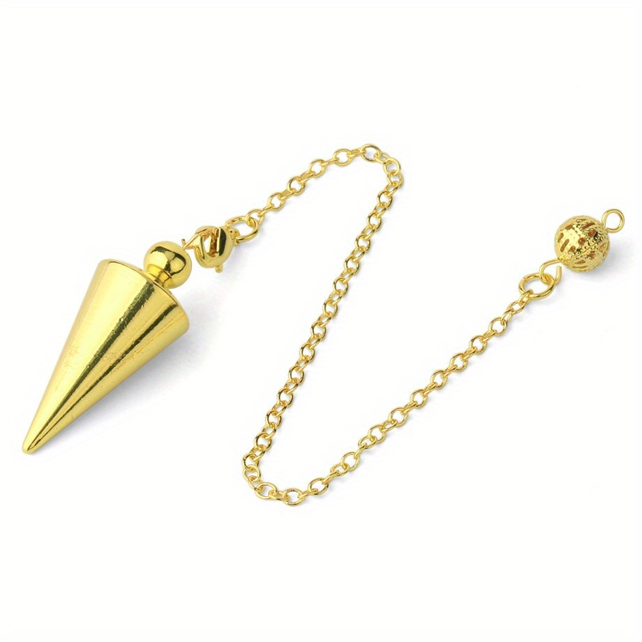 TEMU Fashion Ornament, Detachable Ornament, Bronze Ornament With Hat, Long Cone Necklace