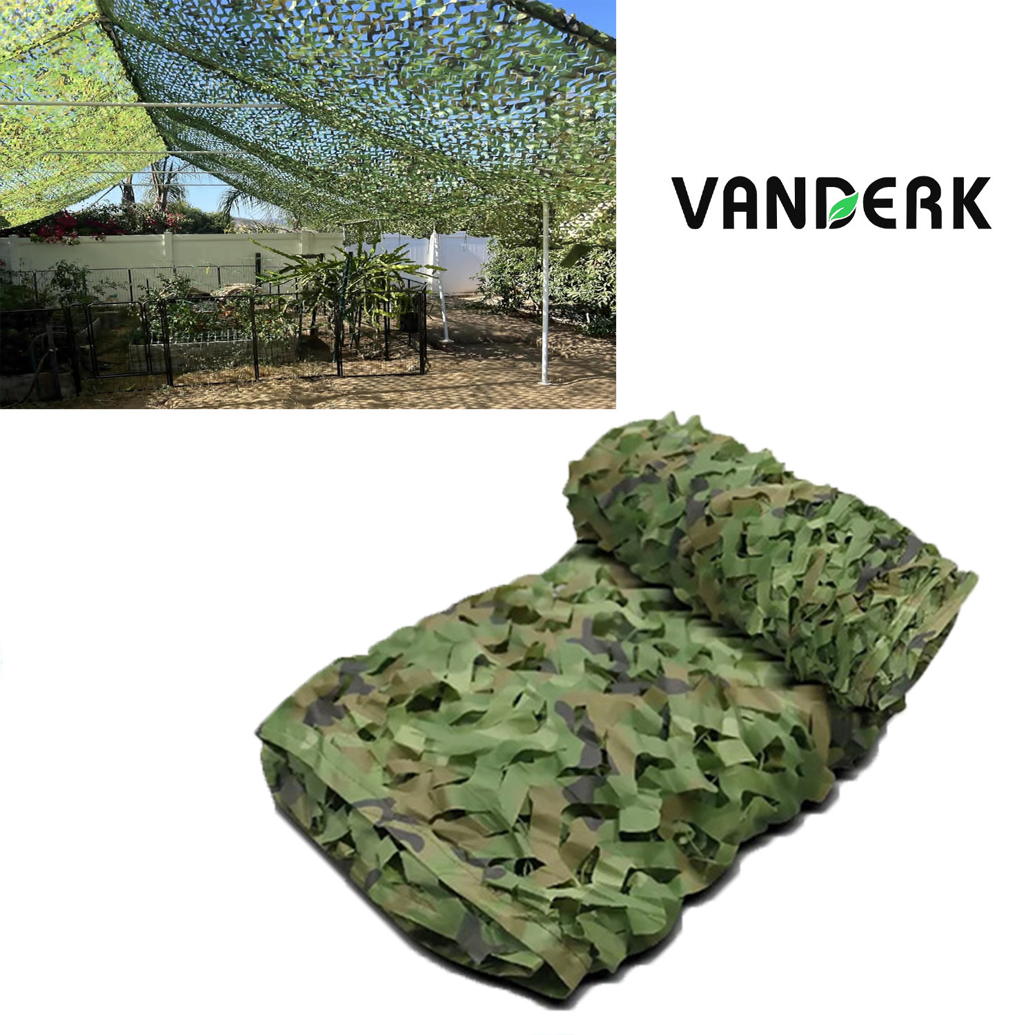 Image of 170d Pa Material Jungle Camouflage Shade Net, Protective Camouflage Shade Cloth, Suitable For Swimming Pools, , Courtyards, Outdoor Camping, Gardens, Construction Site Fencing, Jungle, 1pc