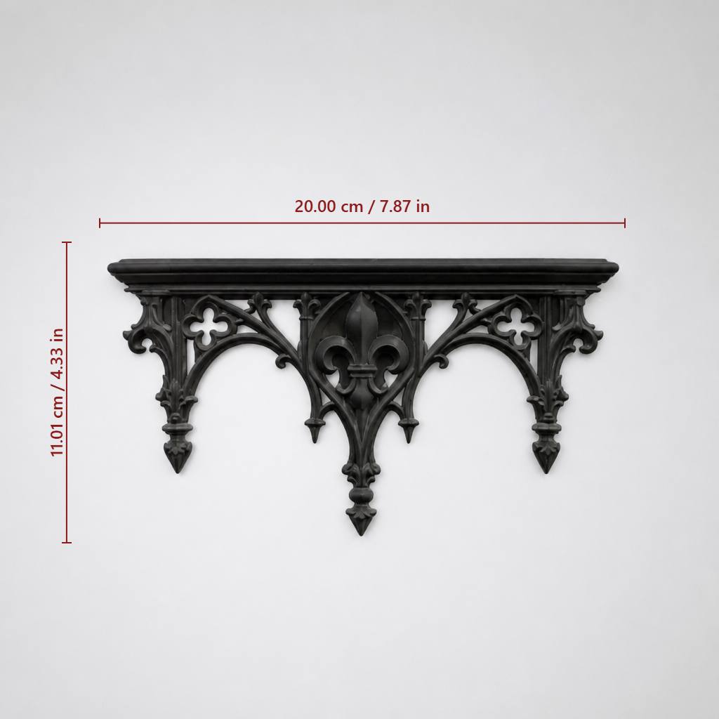 TEMU 3d Gothic Wall Shelf, Halloween Wall Mount Display Rack, Dark Style Home Decor Floating Shelf