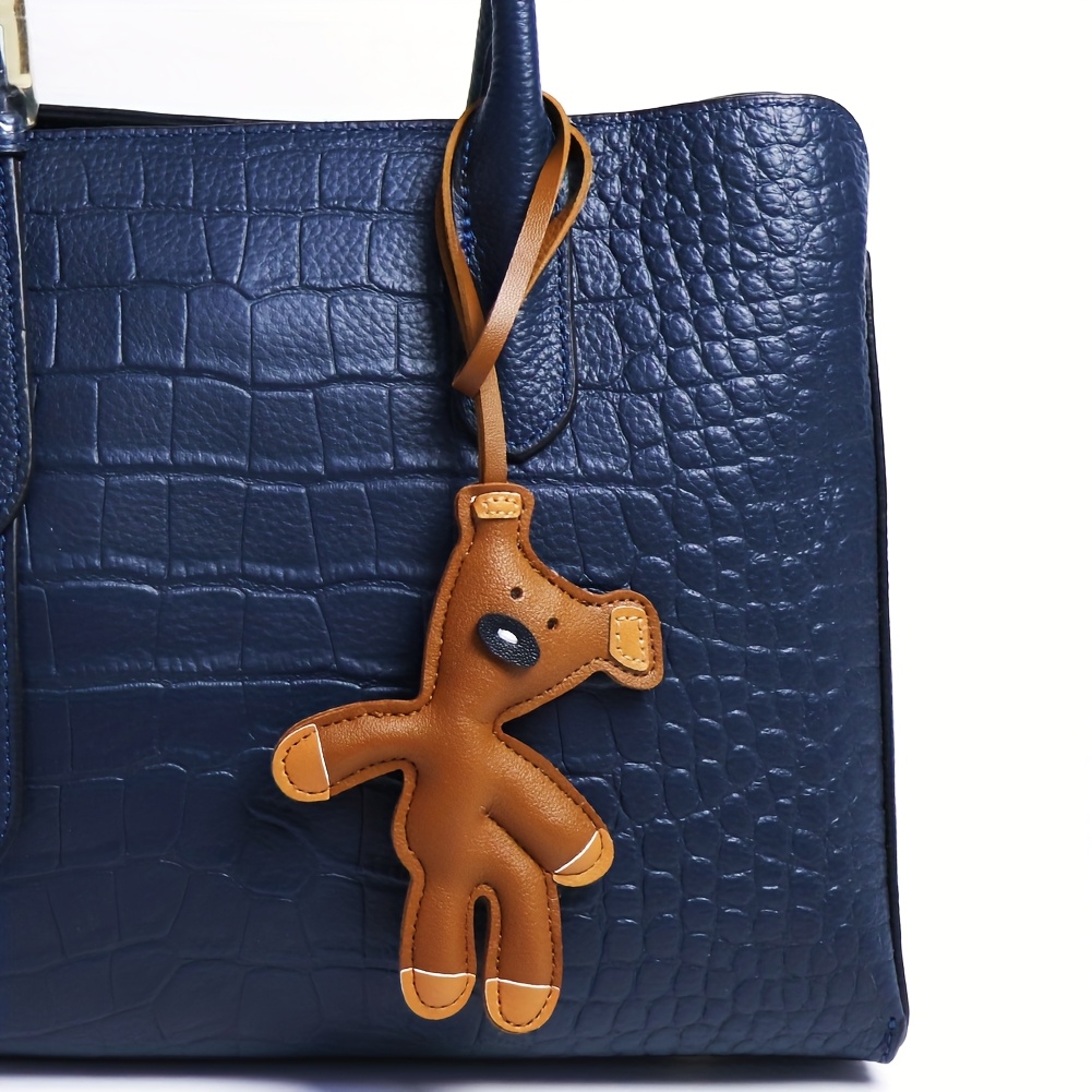 Brown Bear Faux Leather Keychain, Featuring An Anime Animal Design, Is Perfect For Decorating Backpacks, Car Keys, And Purses, Making It An Gift For .