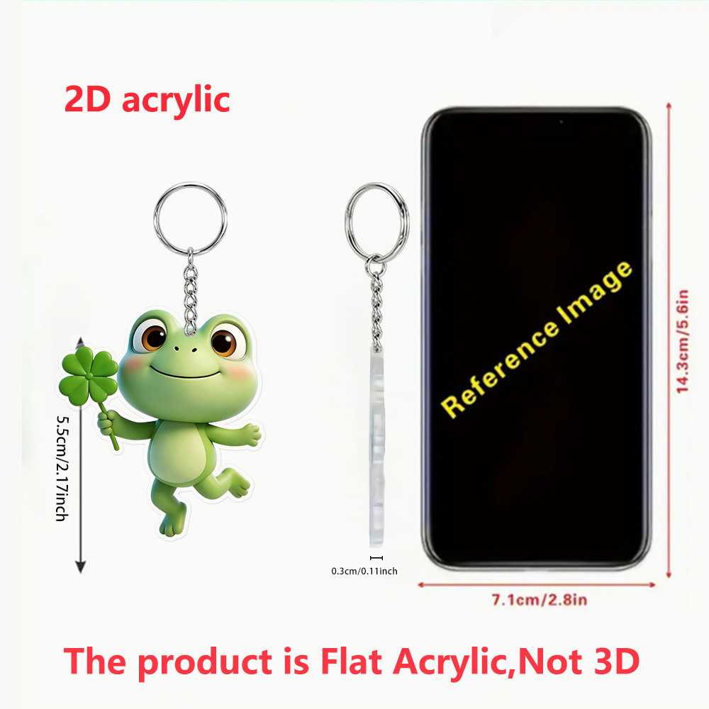 TEMU [2d Flat] [2d Flat] 1pc 2d Flat, Acrylic Keychain, Suitable For Car Keychains, Backpacks, Weddings, Birthdays, Housewarming, Anniversaries,