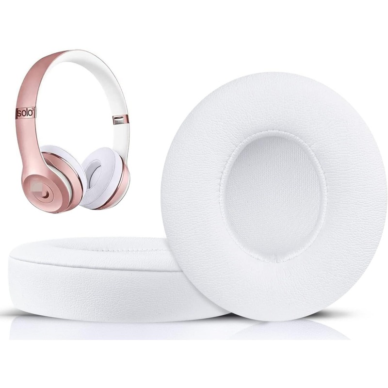 TEMU Un set cuscinetti di ricambio adatti per cuffie Beats Solo 2.0 e Solo 3.0 cablate/wireless, realizzati in materiale PU, con lussuoso imbottitura