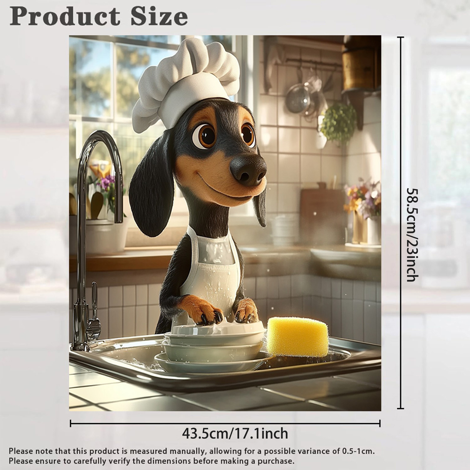 TEMU 1pc, Kitchen Decorative Magnetic Dishwasher Wall Stickerdishwashing Sausage Dog Decor For Kitchen & Home, Dishwasher & Refrigerator