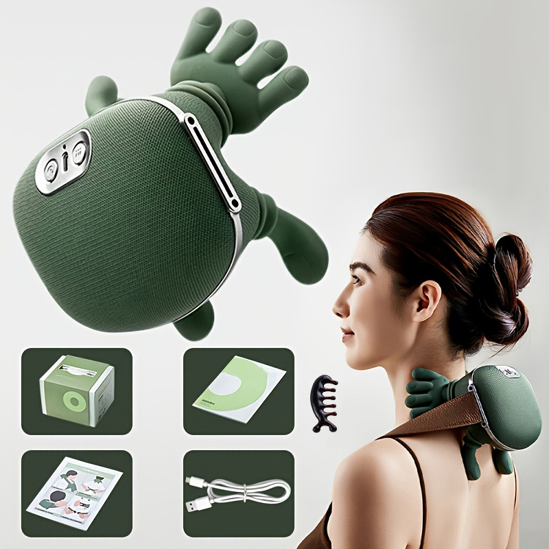 Multi-functional Shoulder And Neck Massager, Full-body Massage Heating Function, Relaxes Muscles, Massages Shoulders, Back And Legs, Comfortable Electric Massager, Usb Charging, Long