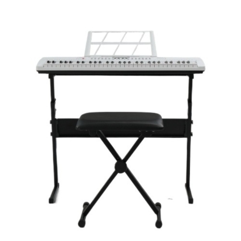 Model Gep-110 (bd-663) 61-key Electronic Keyboard Set With Z- Stand And Padded Keyboard Bench, Beginner Learning Electronic Piano Kit
