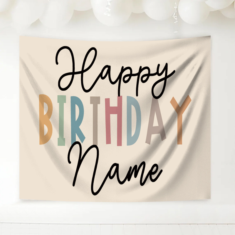 Happy Birthday Banner Gold – 180 X 114 Cm, Polyester, Für Indoor & Outdoor Partys, Foto-Hintergrund