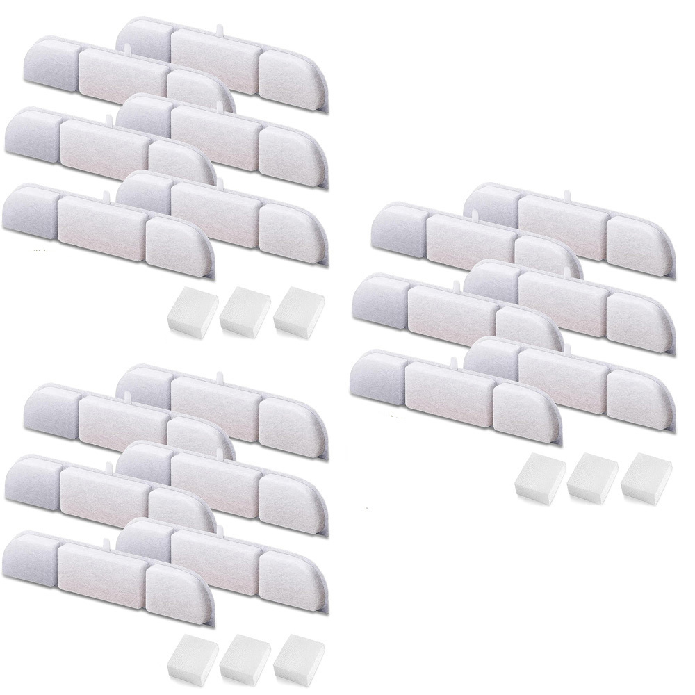Image of Dpwfp6 Model Cat Drinking Water Filter Cartridge 36pcs Set (18pcs Of Activated Carbon + 18pcs Of Sponge) Is Compatible With 2.5l Wireless Cat Drinking Water Dispenser