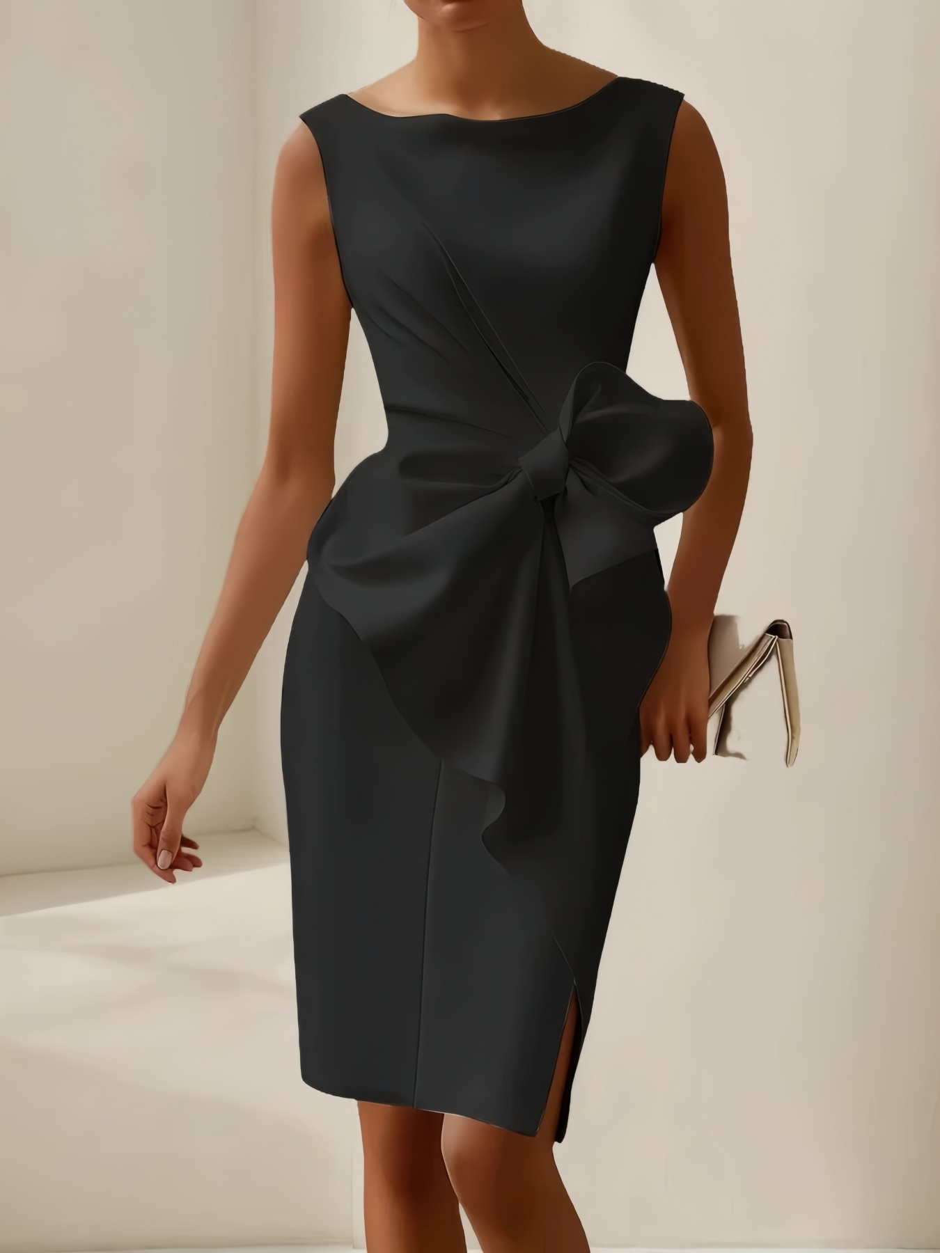 white christmas dresses Plus Size Classic Wrap Belted Dress main image 0
