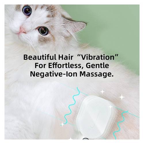 pet grooming comb with and vibration massage for and flea detection
