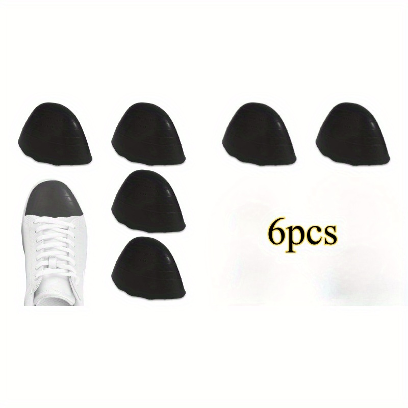 6pcs Adjustable Insole - Shoe Size Reducer, Toe Pad, Heel Protector, Suitable For Women, Men, Boots, High Heels, Flat Sneakers - Black
