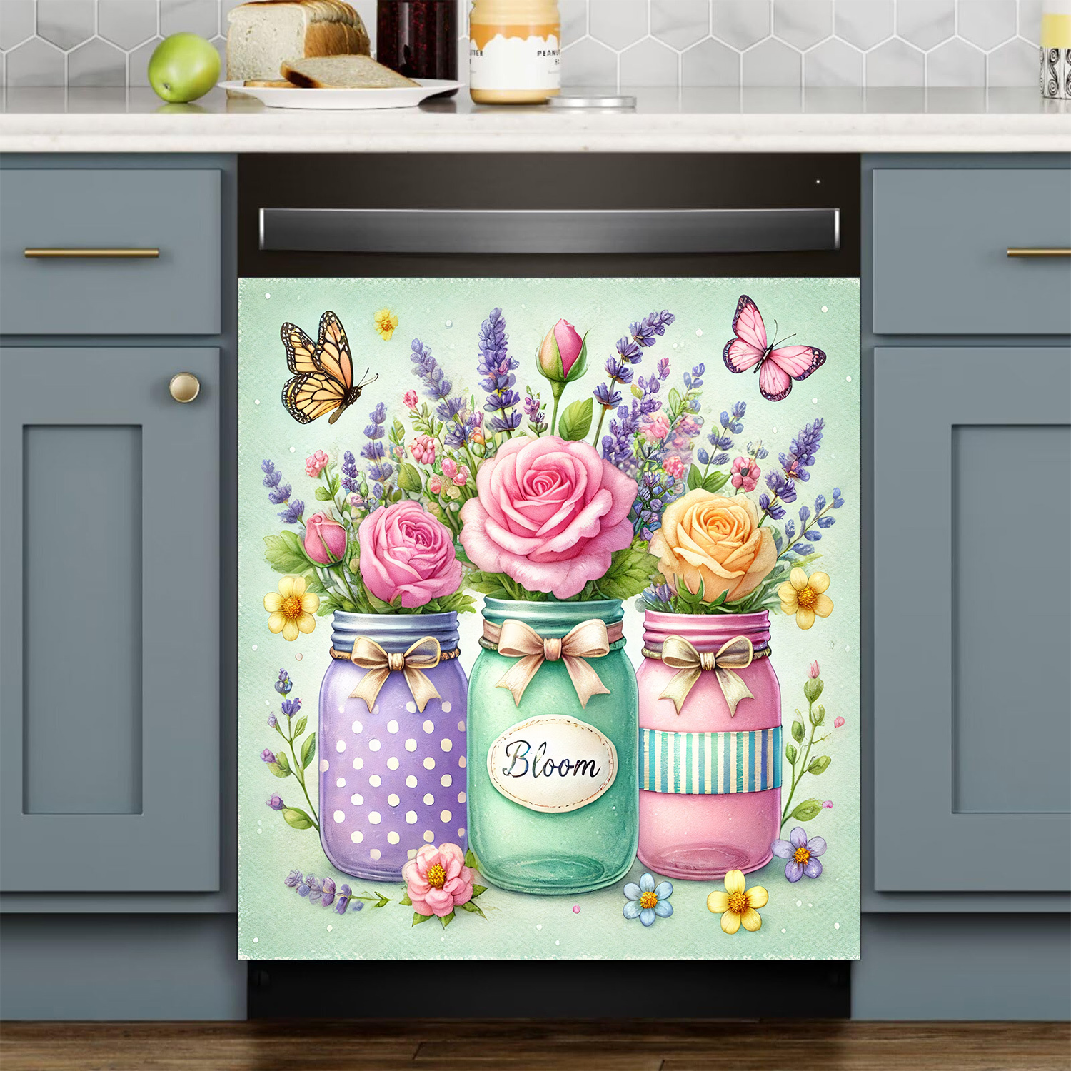 

2d Door Banner, Decorative Reusable Dishwasher Magnet Cover - For Fridge, Washer, Cabinet Panel & Washing Machine Door - Dishwasher Door Covers