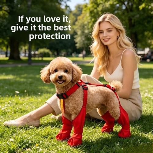 item picture small medium dog strap shoes anti slip outdoor dirty proof wear resistant pet boots anti fall puppy footwear