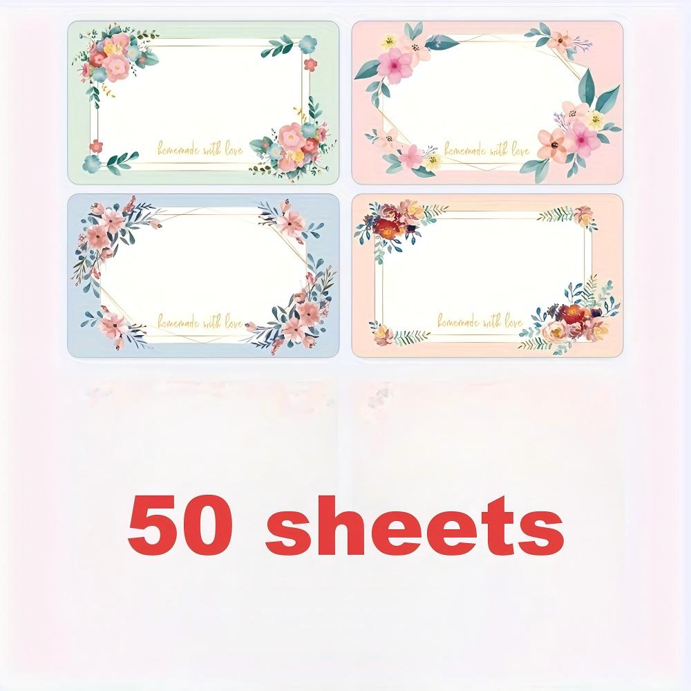 TEMU 50 etiquetas adhesivas para escribir fechas para cocina, refrigerador, almacenamiento de alimentos, etiquetas de categoría, contenedores, bolsas
