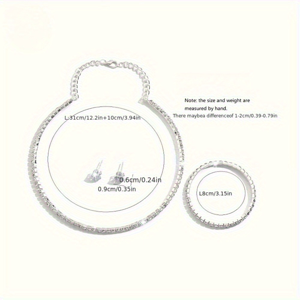 925 sterling silver moissanite jewelry set womens luxury tennis necklace bracelet earrings three piece set mothers day valentines day gift high end birthday jewelry hypoallergenic nickel free european and american   Product details 2