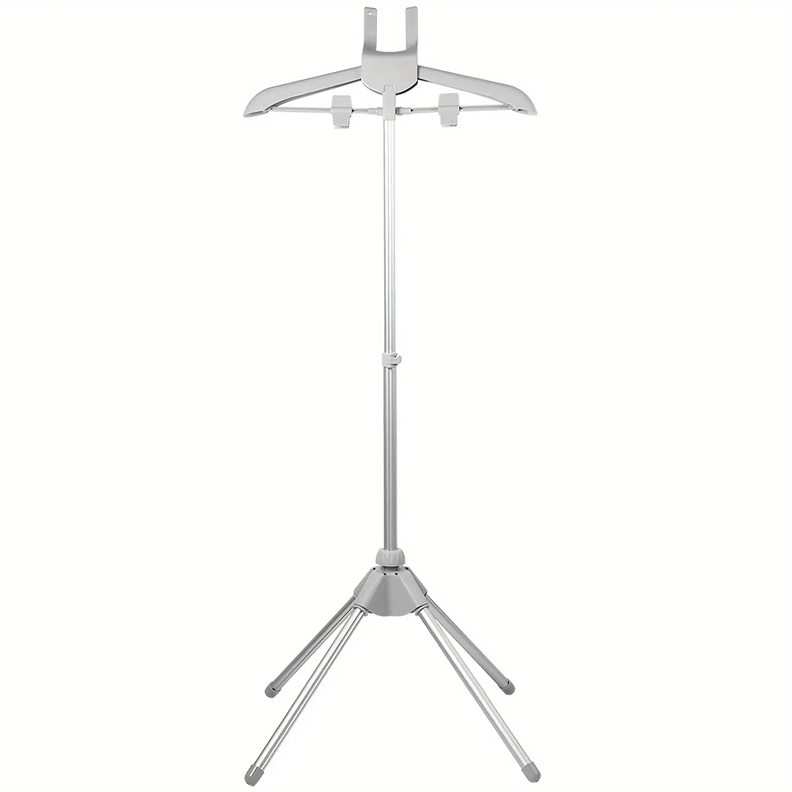 TEMU 1pc Garment Steamer Stand Telescopic Garment Steamer Rack Height Adjustable Clothes Hanger Foldable Vertical Clothes Hanger For Hanging And