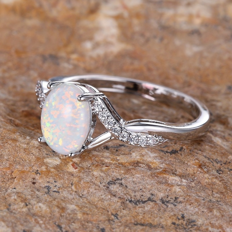 Vintage Inlay Zirconia Resin Ring for Women, Gift Idea