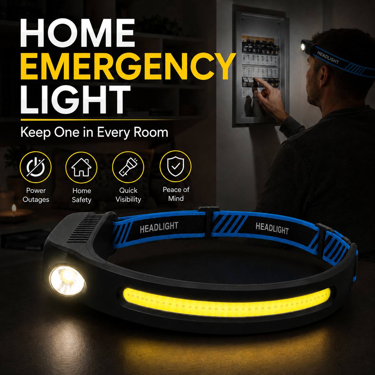 Multifunctional COB Induction Headlamp with USB Rechargeable Design