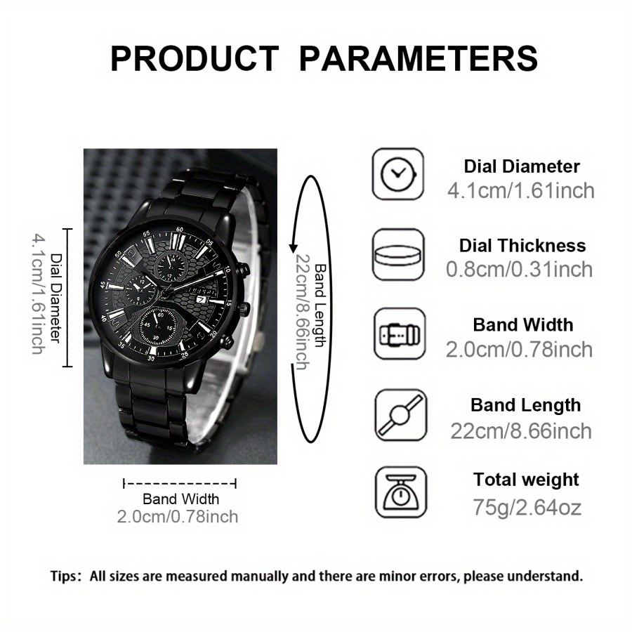 1pc SOKI Elegant Watch - Minimalist Black Dial with Date Window, /Alloy Case & Matching Strap - Everyday & Formal Watches for Women & Men - Perfect Birthday/Christmas/Back-to- Gift - Affordable Luxury Quartz Watch, Versatile Accessory, Contemporary Timepiece, Refined Detailing, Stylish Wristwatch, Fashion Enthusiasts, Formal Timepiece, Sleek Design, Durable Construction, Fashion Lovers