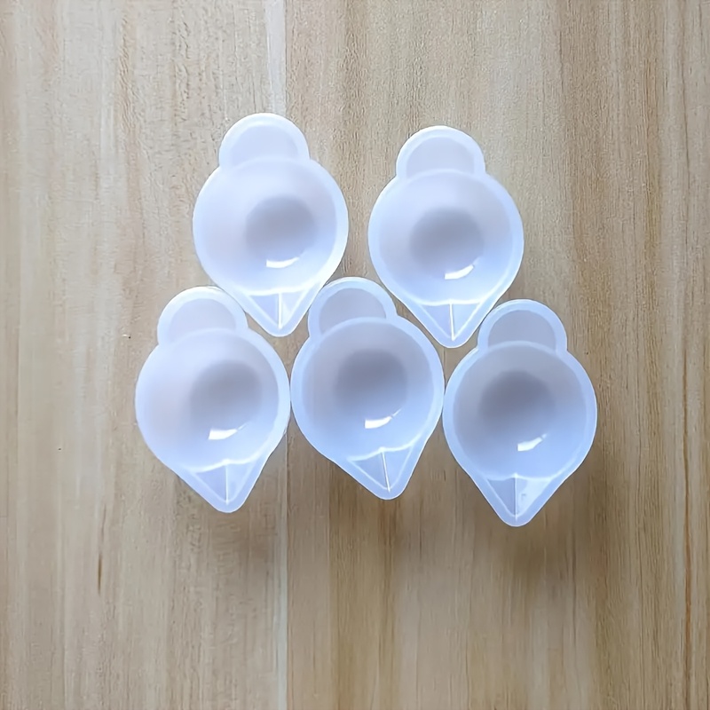 5pcs Epoxy Resin Mixing Cup Set, Suitable For Diy Crafts And Jewelry Making, Tools With Pouring Spout, Silicone Resin Casting Molds