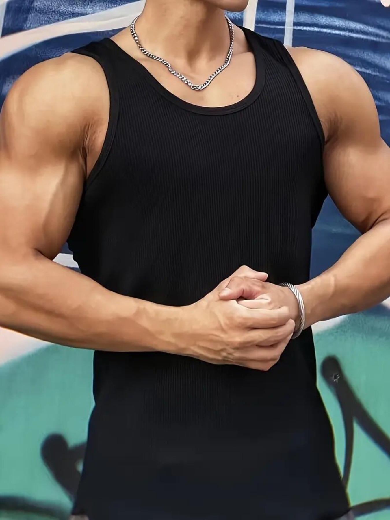 mens quick dry breathable muscle tank   fit sleeveless gym shirt stretch fabric for summer workouts outdoor activities   workout clothes fitness apparel sporty style durable construction training   enthusiasts