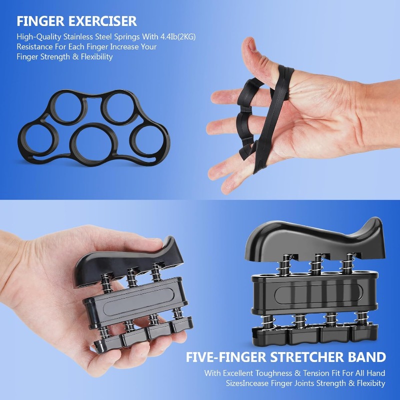 adjustable hand grip strengthener kit with wrist support -   forearm workout set,   exercise ring & stress relief ball, ideal for recovery and muscle building, forearm strengthening|adjustable grip trainer|durable construction, grip strengthener Product details 3
