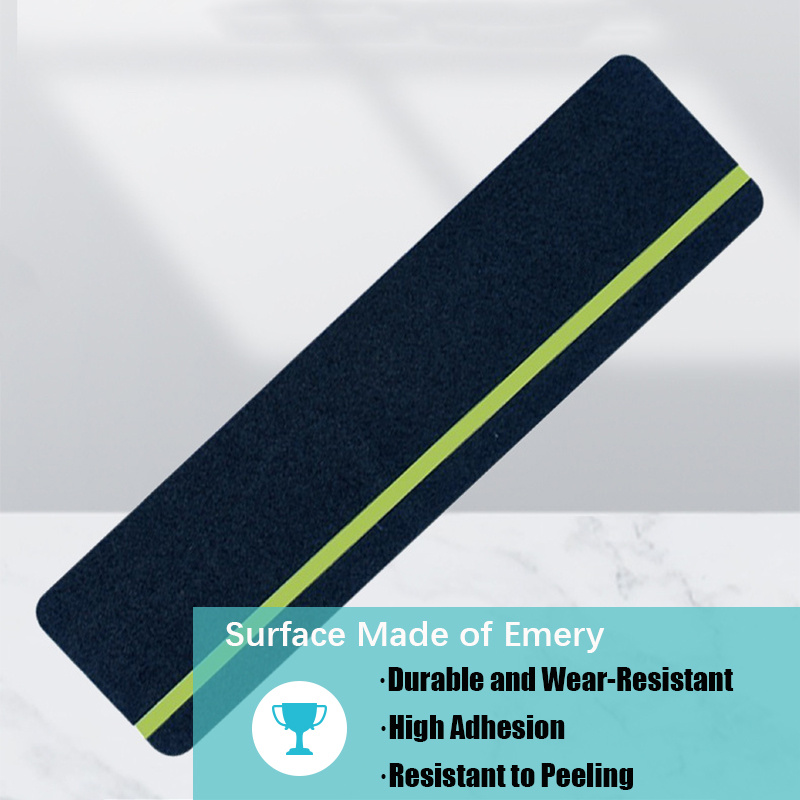 5-10片装夜光防滑胶带，24x4英寸高摩擦防水耐候设计，带夜光绿条纹，多表面兼容，安装简便，强力粘胶适用于室内外楼梯踏板 商品详情 3