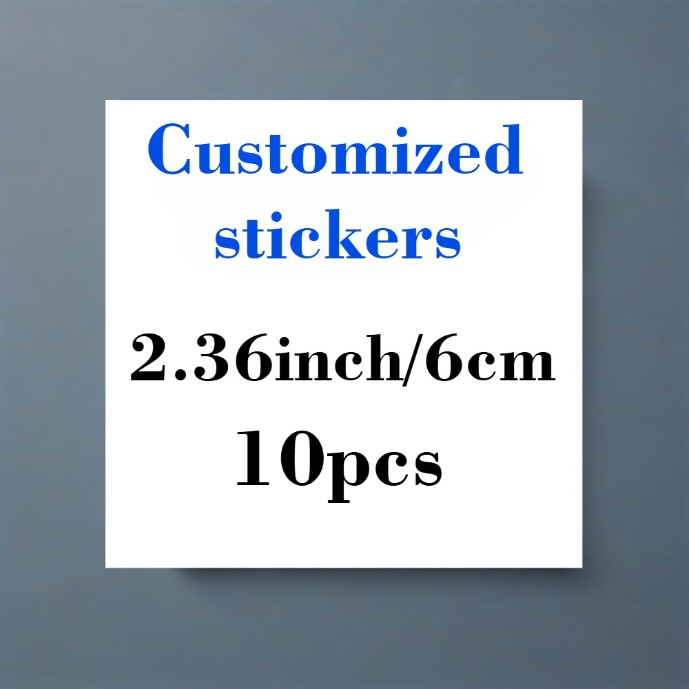 TEMU Customizable 6/7/8/9/10cm Personalized Stickers With Picture, White Background Stickers - Personalized Business Brand Labels, Suitable For Gift