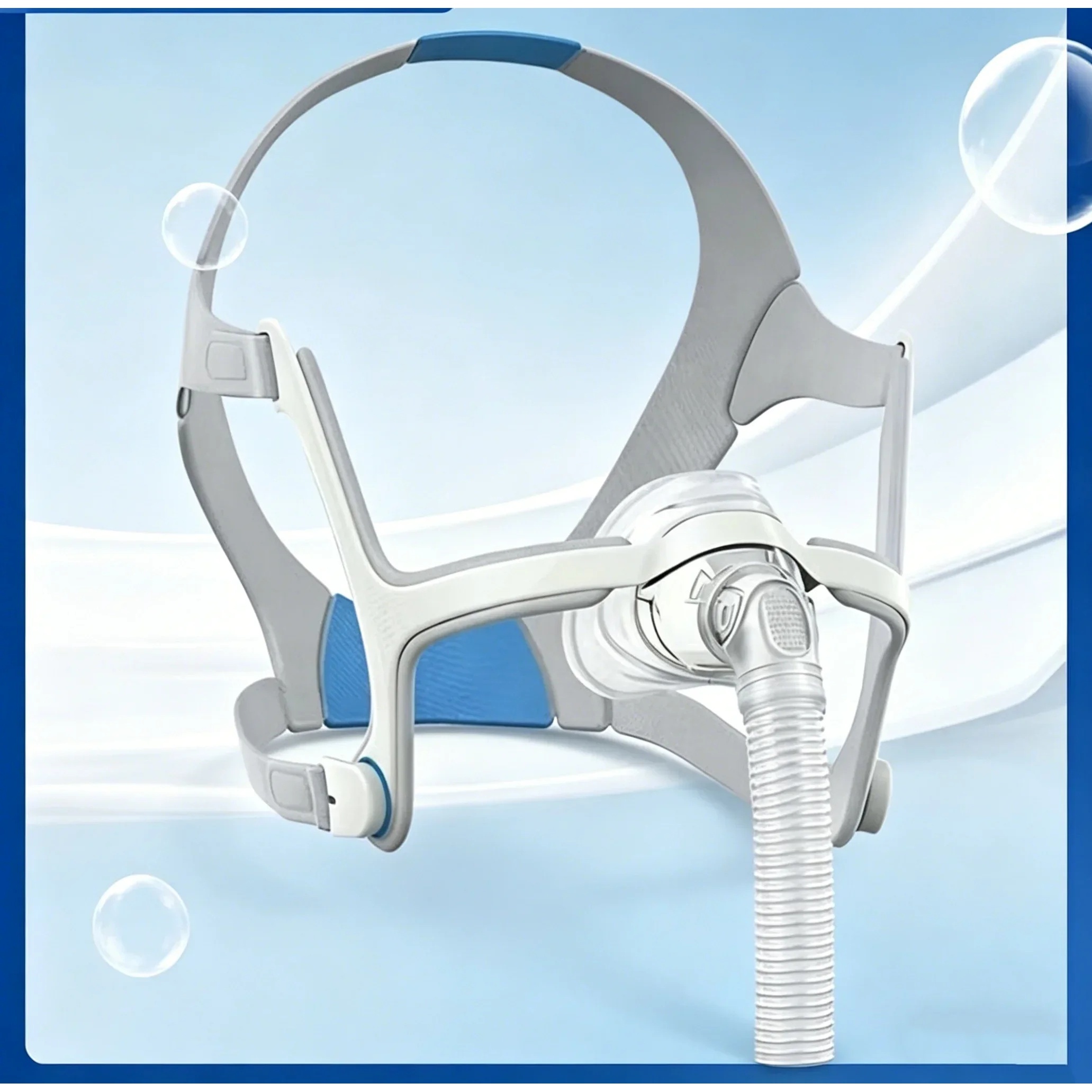 Image of Compatible With Nasal Mask Cpap Replacement Kit, Frame Elbow Set With Headgear Tube N20 Cushion For Sleep Apnea