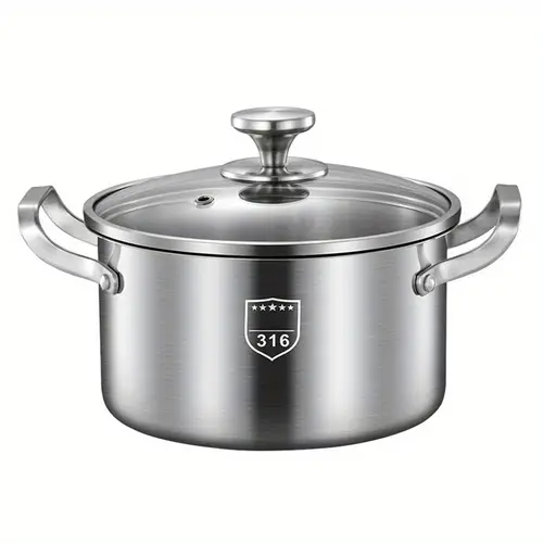 8 66 inch non stick grade stainless steel non stick soup pot thickened double ear household steaming and universal