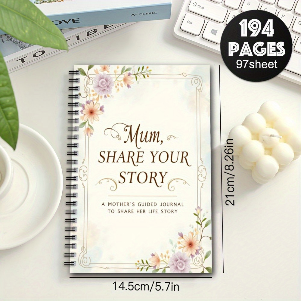 TEMU 1pc A Mother's Story Loop Notebook Diary - A Guided Journal For Mothers To Share Their And , A Keepsake For The For Family, Planner, For Family