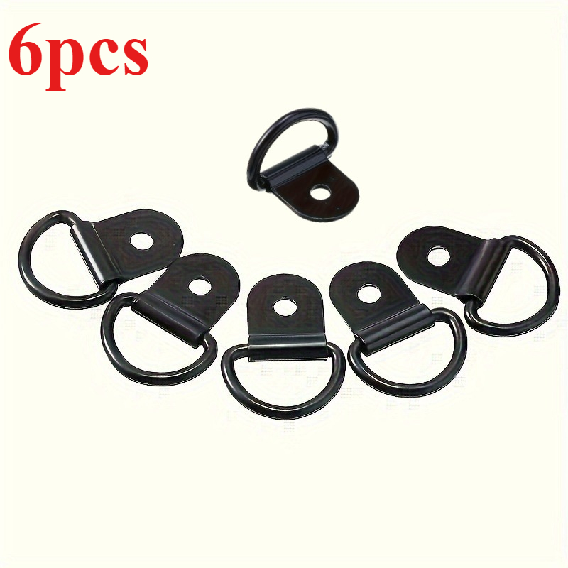 TEMU 6pcs Metal D Ring Tie Down Anchor Lashing Ring Iron Cargo For Truck Trailer Rv