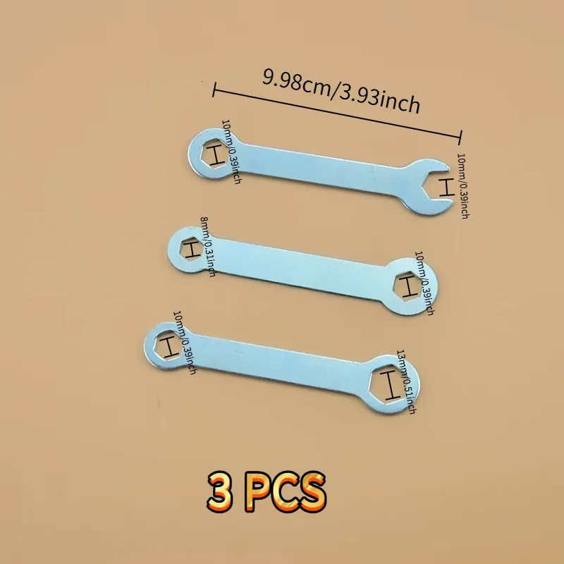 TEMU Heavy Duty Socket Wrench, 3pcs With Extended Handle And 1/4 Drive- Professional Mechanic Kit, Durable Structure, 1/4 Drive Socket, Very Suitable