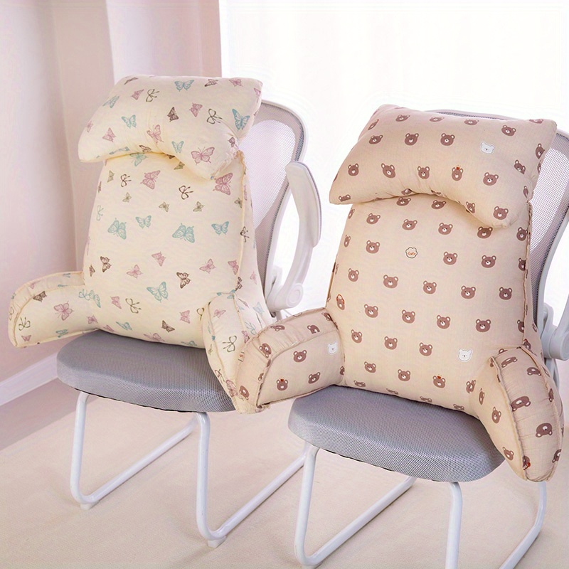 oversized soft lumbar support cushion tall backrest for bed couch office seat dorm room comfortable back support with plush fur pillows Product details 6