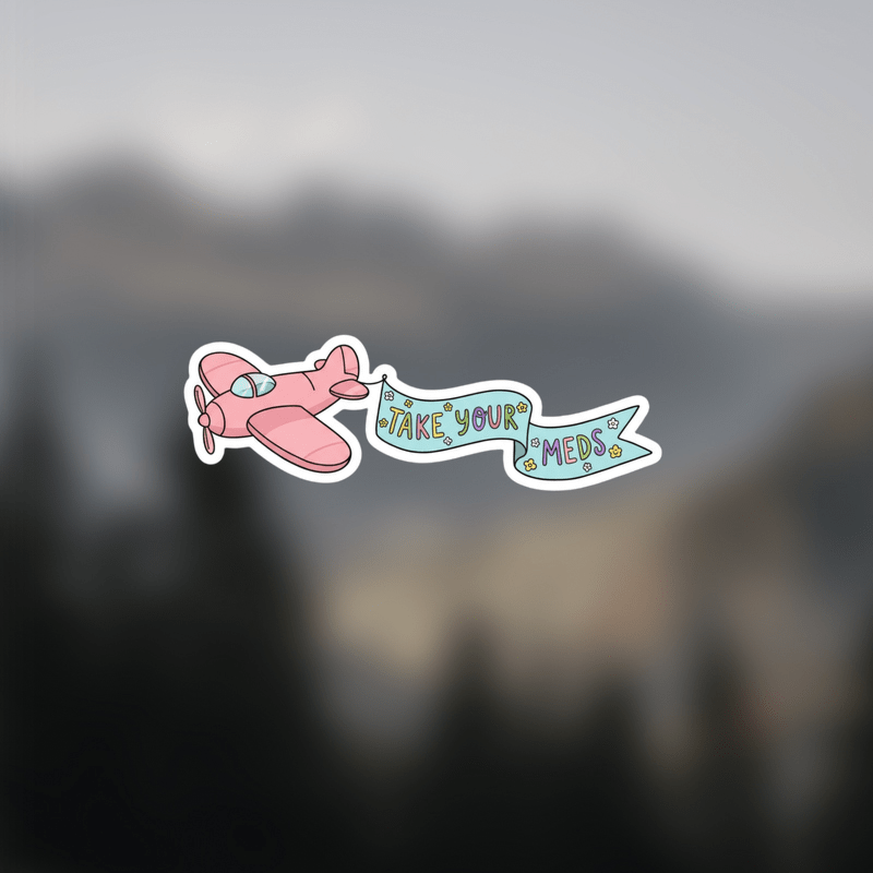 2d flat 3 mental stickers suitable medication reminders cute medication   and positive message vinyl stickers suitable laptops tablets mobile phones students teenagers office use and decorative purposes 2d flat