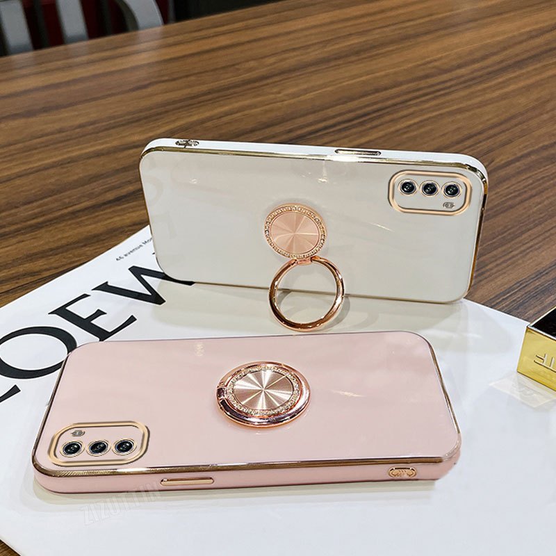 phone case colorful strap lanyard motog62 5g impact resistant plating phone holder case for motorola moto g62 5g convenient circular   cover for fashion