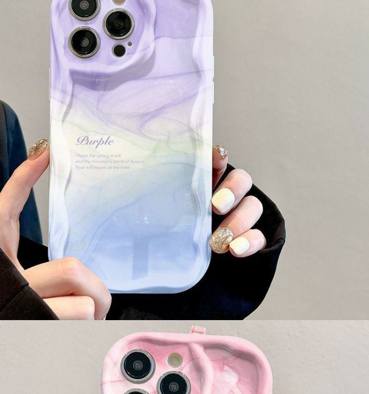 [3599 People Collected]Rendered Pink Green 15 Pro Simple Niche 14/13/12 Phone 12 Personality Xs Full Coverage 8 Plus Soft