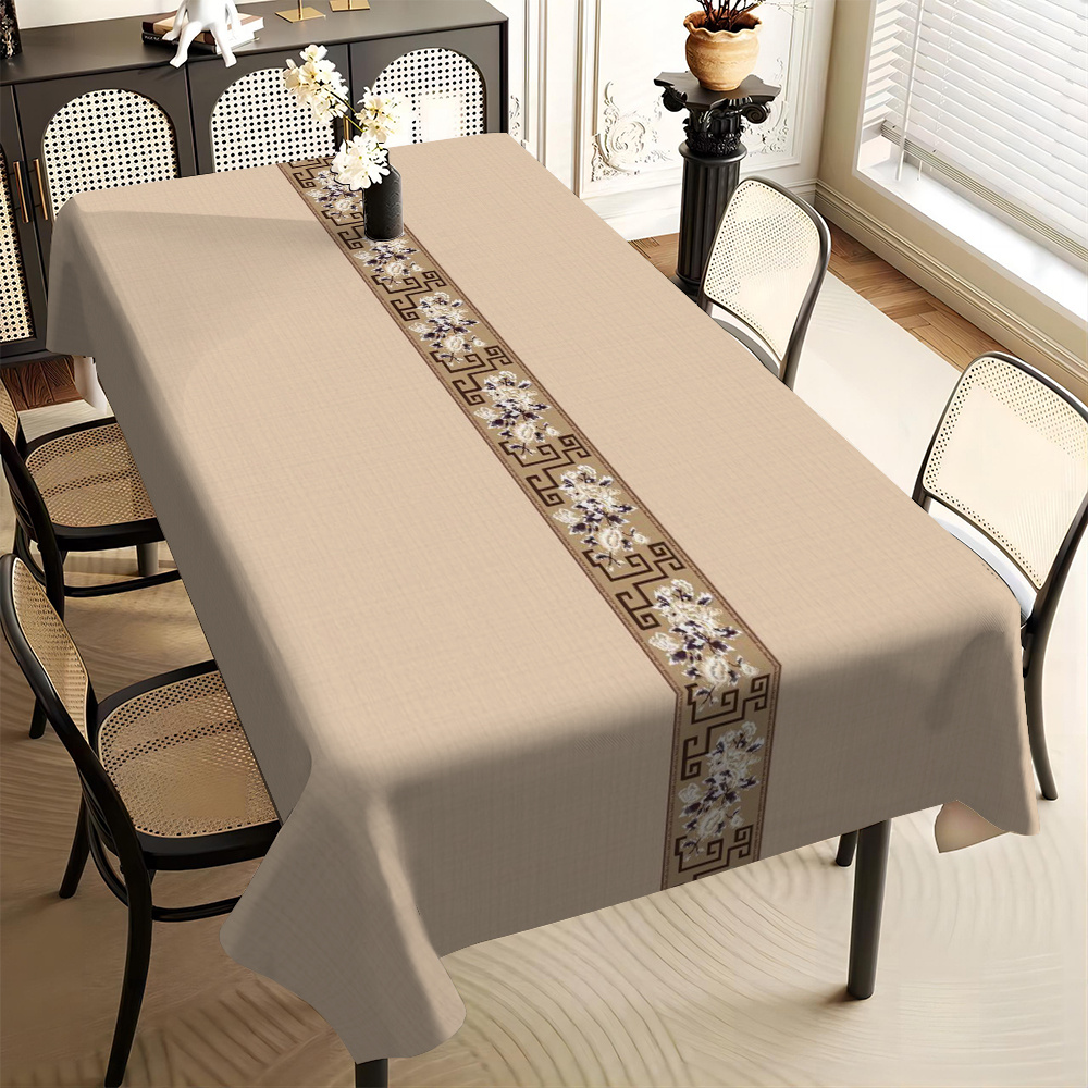 

1pc Printed Pattern Tablecloth, Tablecloth, And Oil- Tablecloth Restaurant Tablecloth, Office Cloth, Writing -dirty And Oil- Tablecloth Table Mat Rectangular Tablecloth