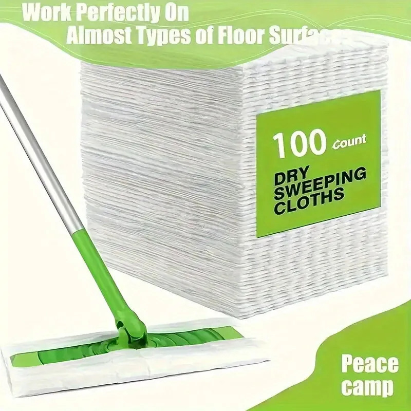 E-shop 30/50/100 Stück Einweg-Mopp-Pads - Multi-Oberflächen-Mikrofaser, fängt und hält Schmutz/Staub/Haar, Nass-/Trockengebrauch, für Zuhause und
