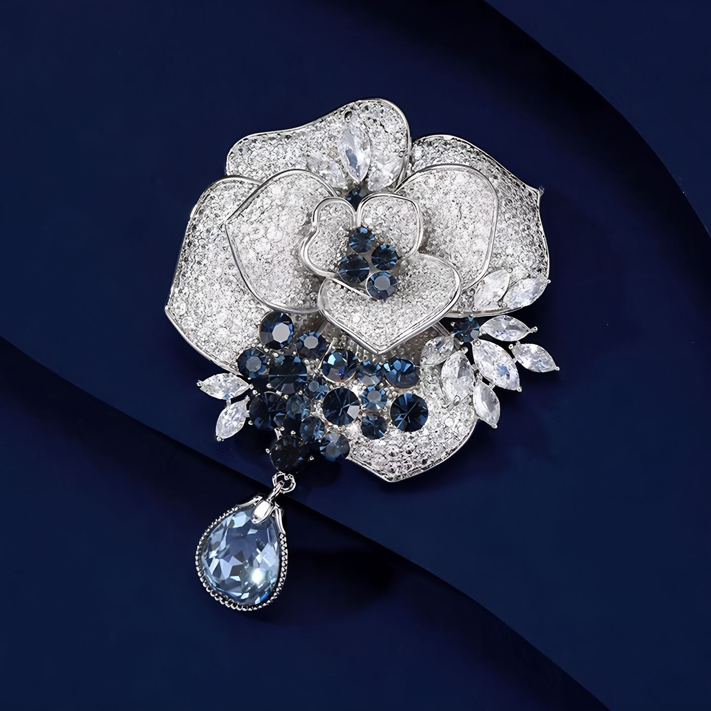 TEMU A Brooch Featuring A Sparkling Rose