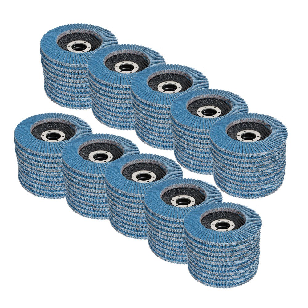 

100pcs 4.5" Zirconia Flap Discs, - Grinding & Sanding Wheels For Stainless Steel And Steel, Max 13300 Rpm