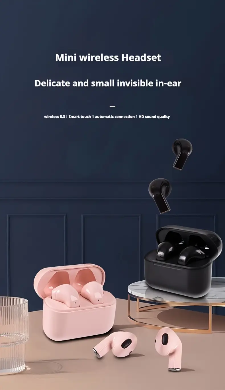 true wireless earbuds featuring volume adjustment, semi- , capacitive microphone, quality, enc noise reduction, extended battery , rechargeable lithium polymer, suitable for for iphone and devices, gaming and daily activities. Product details 4