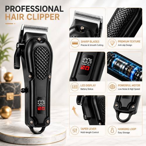 rechargeable electric grooming kit with an lcd battery display this set is an essential companion for use at home while traveling or making it for husbands and elders