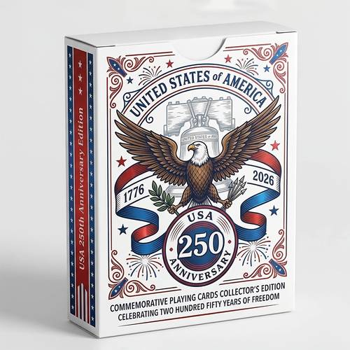 250th anniversary celebration playing cards 1776 2026 commemorative playing cards standard size premium playing cards collectible souvenir for and collectors