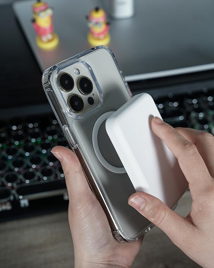 for iPhone 16/15/14/13/12/11 Case: Clear Magnetic Drop Protection Anti-Yellowing Slim Case - Rugged Shockproof Protective Transparent Cell Phone Cover (Clear)