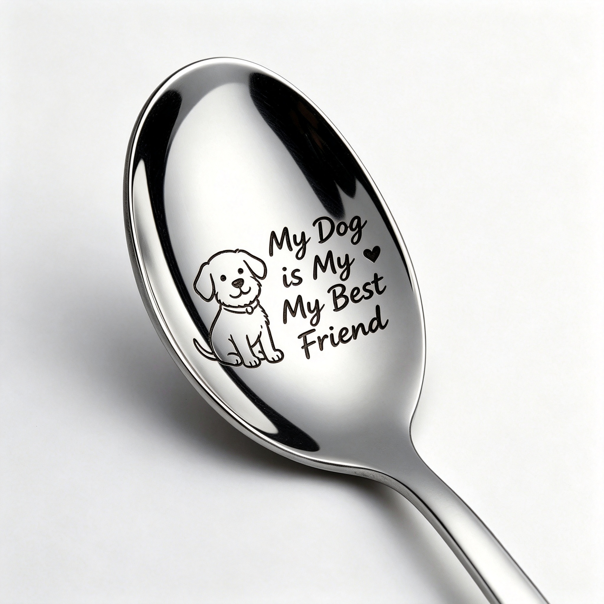 TEMU My Dog Is My Engraved Stainless Steel Spoon Coffee Gift For Dog Lover Long Handle
