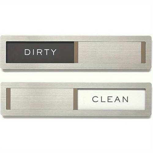 dishwasher magnet clean dirty sign premium stainless steel grade 304 acrylic kitchen organizer storage decor accessory with extra tape dishwasher magnetic cover modern kitchen decor durable kitchenware dishwasher magnetic cover decorative