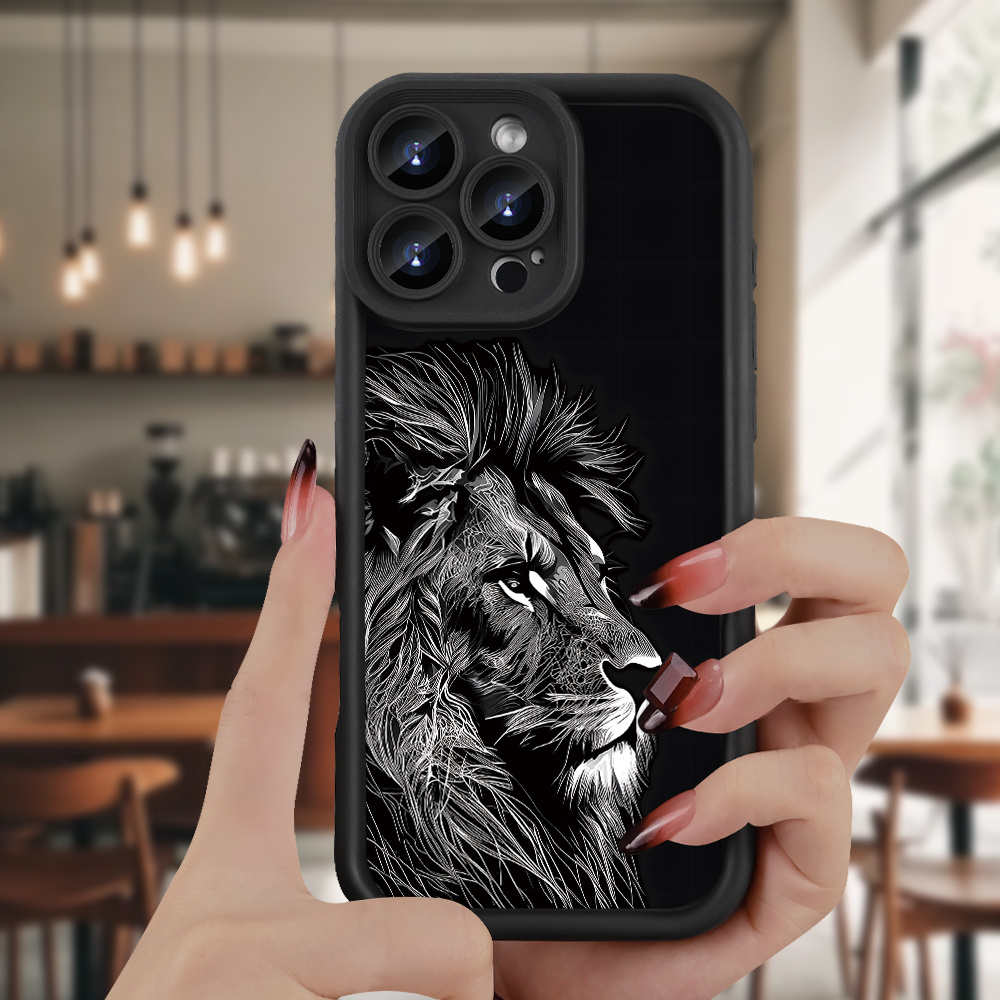 stylish trendy beautiful fun lion themed soft protective Temu